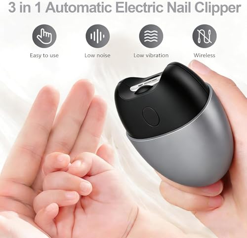 Automatic Electric Nail Clipper with LED Light & Nail Storage