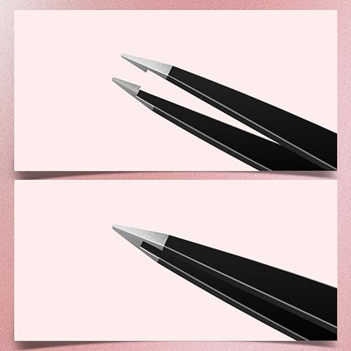Markhor Black Majesty 4-Piece Tweezer Set for Eyebrows & Hair Removal