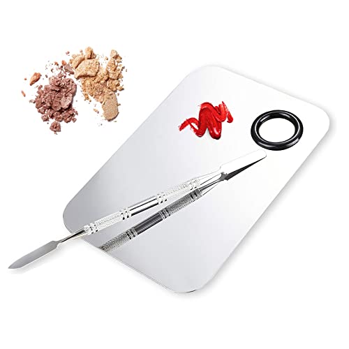 Makeup Mixing Palette Stainless Steel Square Spatula Tool - 1 Pcs