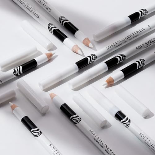 White Eyeliner Pencils 12 Pack Waterproof Eye Brightener