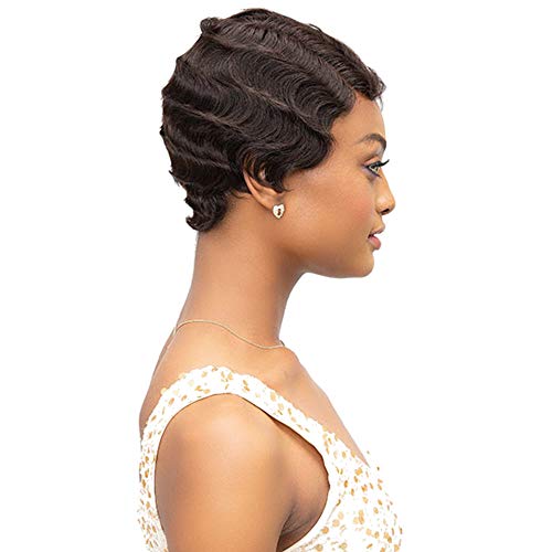 Janet Collection 100% Human Remy Wig Mommy Parting Off Black 1B