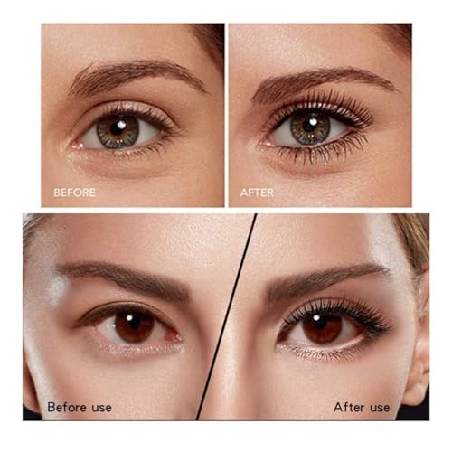 QOHNK 4D Silk Fiber Mascara - Long-lasting Volume & Length, Smudge-proof Black, 3 Pack