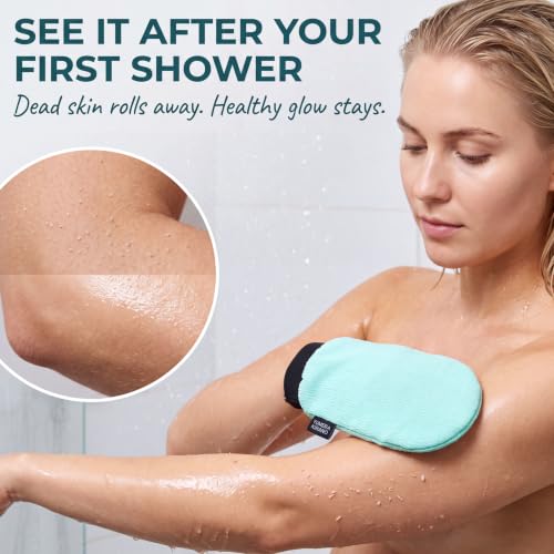 Exfoliating Glove for Body & Face - 1 Pack Korean Loofah & Body Scrubber