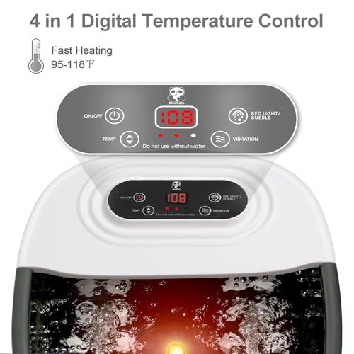 Miwhale Foot Spa Massager with Heat & Vibration – Black