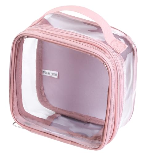 BORMELUN TSA Approved Clear Travel Toiletry Bag - Small See-Through PVC Organizer