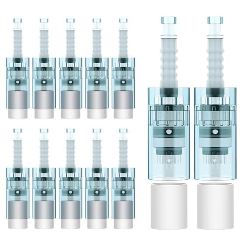 12Pcs Microneedling Pen Cartridges for Dr Pen M8,M7S (4x36Pin,4x16Pin,4xRound Nano)0.25mm