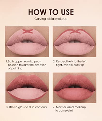 URQT 12-Piece Lip Liner & Lipstick Set – Matte Liquid, Long-Lasting