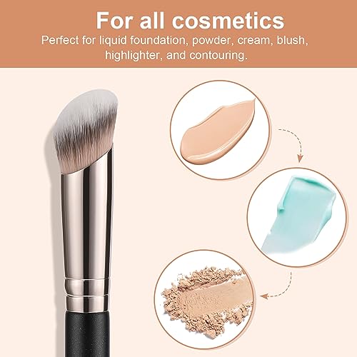 TEOYALL 3-Piece Angled Foundation & Concealer Brush Set