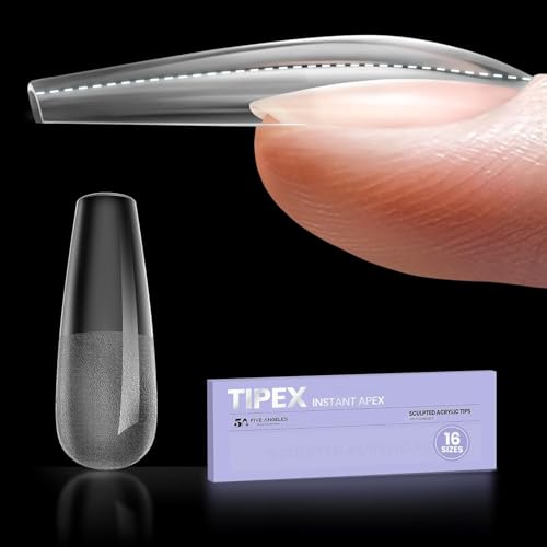 Tipex Instant Apex Nail Tips - 128 Pcs Long Coffin Acrylic Nails