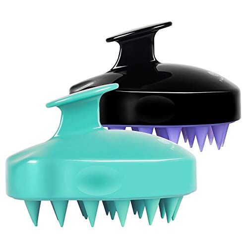 HEETA Hair Scalp Massager Brush 2 Pack, Soft Silicone