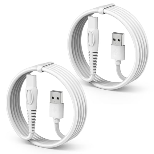 2 PCS Charging Cable for Flawless Legs Shaver, 5V Charger Cord for Finishing Touch Flawless Legs Razor Women Trimmer Power Cord Replacement, 5FT- Only for Finishing Touch Flawless Leg
