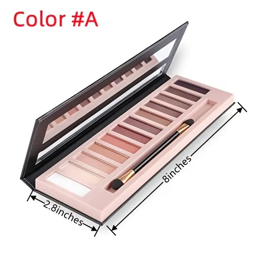 BOLOPER Matte Eyeshadow Palette 12 Colors Natural Nude Makeup Kit Waterproof Smokey