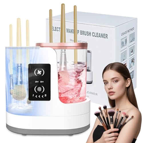 3-in-1 Electric Makeup Brush Cleaner with Dryer & Holder?Automatic USB Cleaning Machine for All Makeup Brush Sizes, Portable Quick-Dry Tool for Cosmetic Brushes