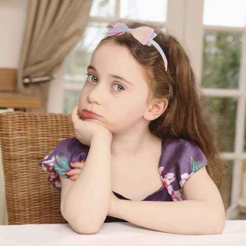 6 pcs Girls Headbands Sweet Girl Hair Accessories Glitter Bow/Flower/Star Hairband Cute Head band for Girls/Kids