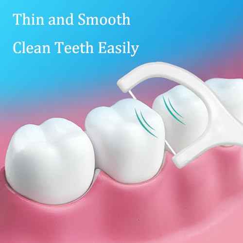 500 Pcs Dental Floss Picks, Thin Thread for Adults & Kids, Superior Oral Care, Dental Hygiene, Gum Health(50x10 Cases, 500 Total)