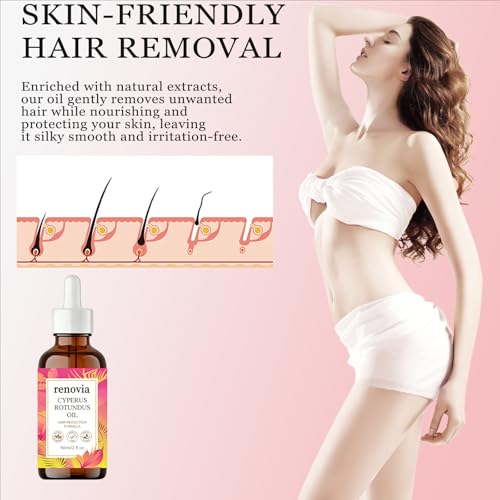 Hush Makeup Cyperus Rotundus Hair Removal Oil 60ml for Face & Body