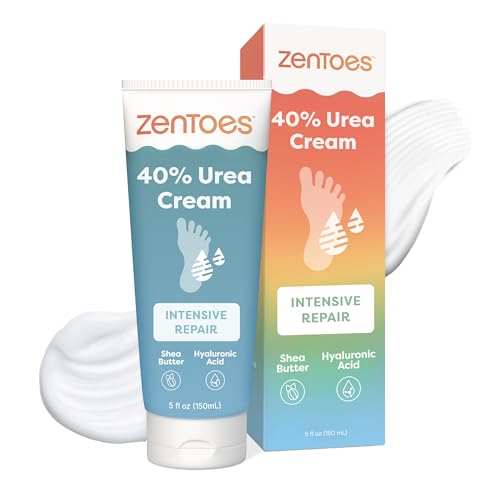 ZenToes Urea Foot Cream 40% - Exfoliating Lotion for Cracked Heels & Dry Feet