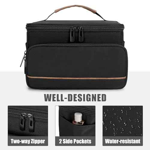 CURMIO Barber Bag for Hair Clippers, Men Trimmer Travel Case Compatible with Andis/Hatteker/Oster Hair Clipper and Hair Cutting Tools, Bag Only