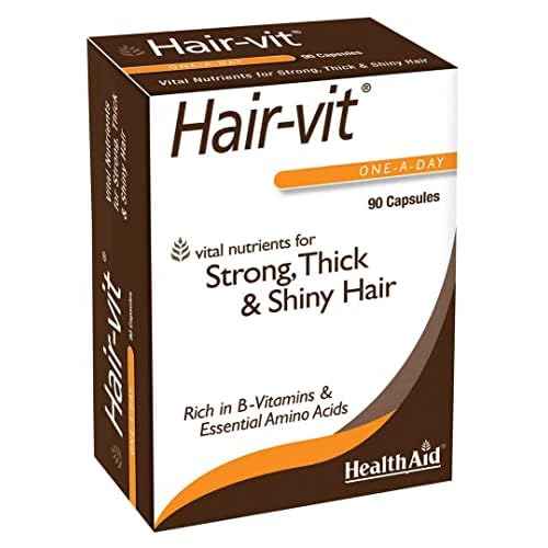 Hair VIT Hair Growth Supplement ? 90 Capsules, Once Daily Formula with B-Complex Vitamins, Biotin, Amino Acids & Nutrients for Healthy, Strong, Fuller-Looking Hair in Men & Women