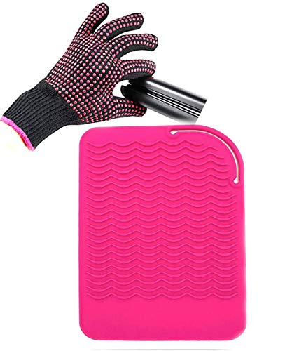 Heat Resistant Glove & Mat Set for Hair Tools