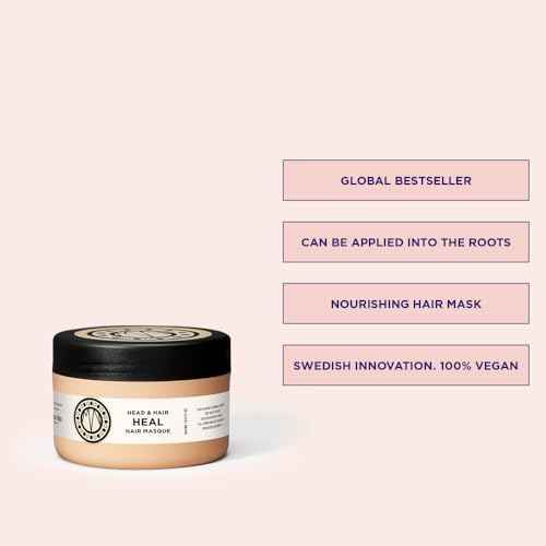 Maria Nila Head & Hair Heal, Hair Mask 8.5 Fl Oz, Soothing Aloe Vera for dry & itchy scalps, 100% Vegan & Sulfate/Paraben free
