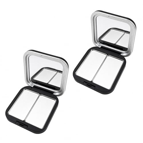 Magnetic Refillable Eyeshadow Palette Set with Mirror - 2 Pcs Compact Makeup Organizer
