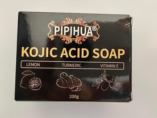 PIPIHUA Lemon Turmeric Kojic Acid Soap: Soap for Skin Combines Lemon & Turmeric & Kojic acid & Collagen & Vitamin C & Glutathione(3 Pack)