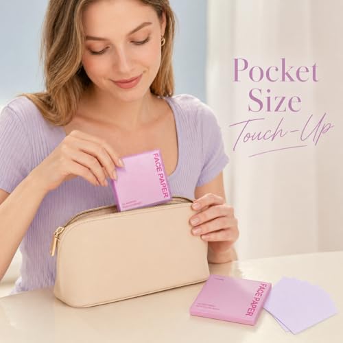 Oil Blotting Paper for Face, 500 Sheets + Mirror & Puff