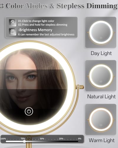 LED Lighted Magnifying Makeup Mirror 30X/1X Magnification