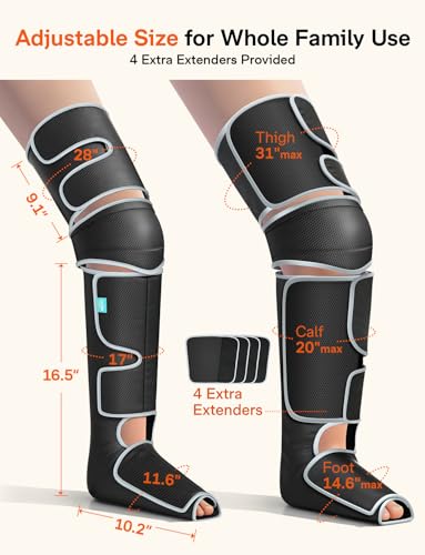ALLJOY Leg Massager with Heat and Compression for Pain Relief