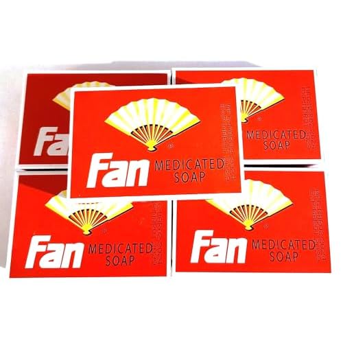 Fan Medicated Soap Chinese Old Fashion Medicated Soap 3.5 oz Each (Pack of 5)