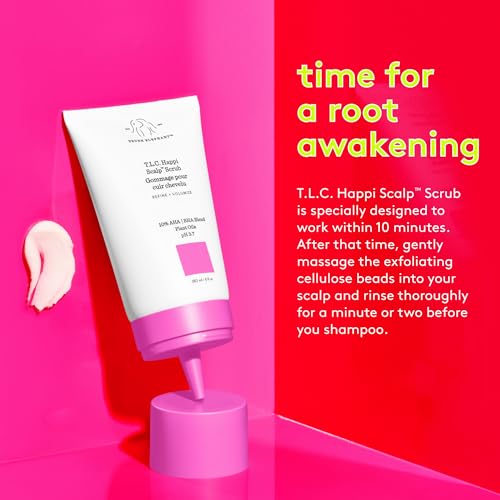Drunk Elephant T.L.C. Happi Scalp Scrub - 180 ml/6 fl oz - Clean Clinical - Sulfate-Free - Cruelty-Free - Dermatologist-Tested - Free of Essential Oils, Silicones, and SLS