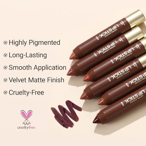 Erinde Matte Lipstick Crayon - 24 Hour Waterproof Lip Liner, Coral Pink