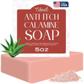 Calamine Soap Bar ? All Natural Instant Itch Relief ? Calming Calamine Soap for Itchy Skin, Insect Bite, Eczema, Poison Ivy Rash, Chicken Pox ? Pure Anti-Itch Body Wash Made in USA ? Large 5oz Bar