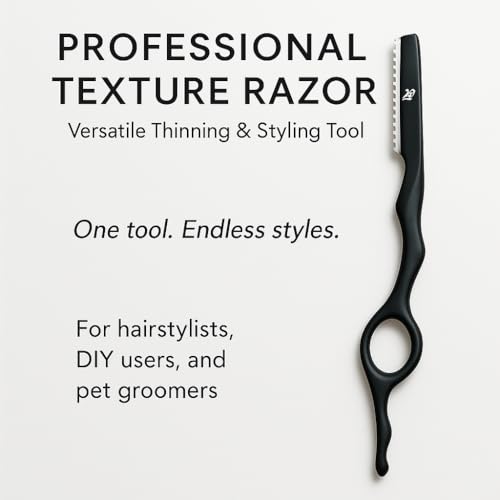 MIRACLE 7" Hair Styling Razor Kit ? Stainless Steel Cutting & Thinning Tool with Blade Safety Guard & Non-Slip Handle ? Texturizing & Feathering Razor for Salon & Home Haircuts