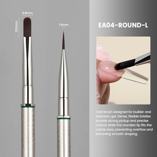 13mm Oval Nail Art Brush for Builder & Polygel