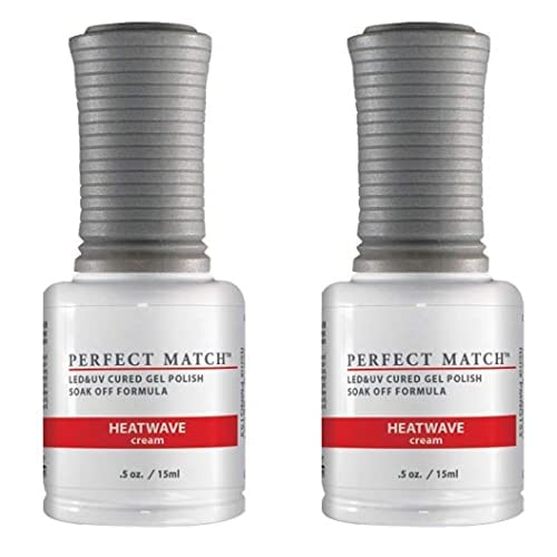 LeChat Perfect Match Gel Polish, Heatwave, 0.5 Fl Oz (PMS153) (Pack of 2)