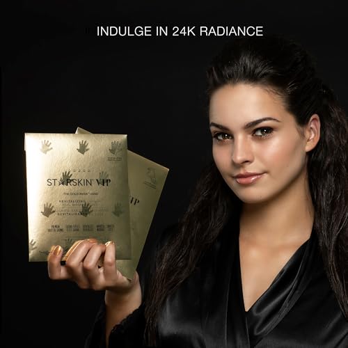 STARSKIN VIP The Gold Mask Giftset - High-end Gift - Complete Collection - Includes Hand, Foot, and Face Masks Headband