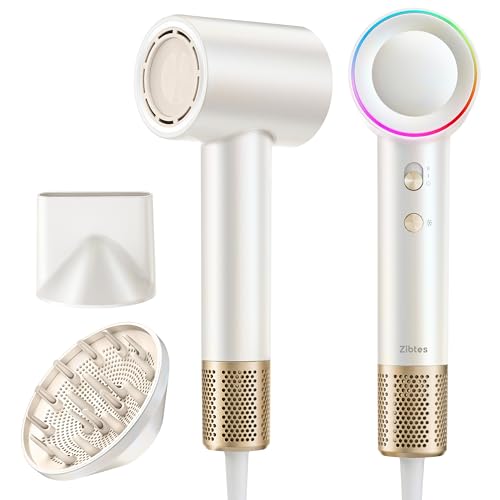 Zibtes High-Speed Hair Dryer with Ionic Technology & Diffuser
