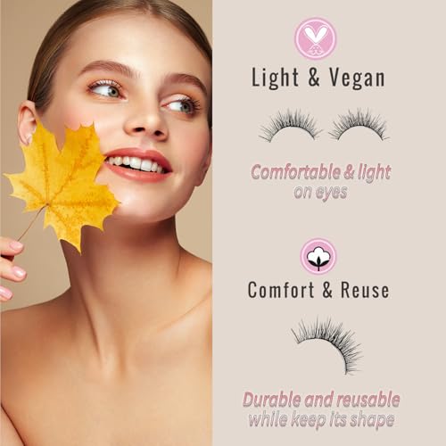 Profusion Cosmetics Casper the Friendly Ghost 5 Pair Faux Mink Lash Set for Effortless Elegance and Lightweight Design, Flexible Lash Band With Soft and Comfortable Feathery for any Eye Shape