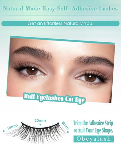 Obeyalash Self-Adhesive Half Lashes - Cat Eye Wispy 14mm