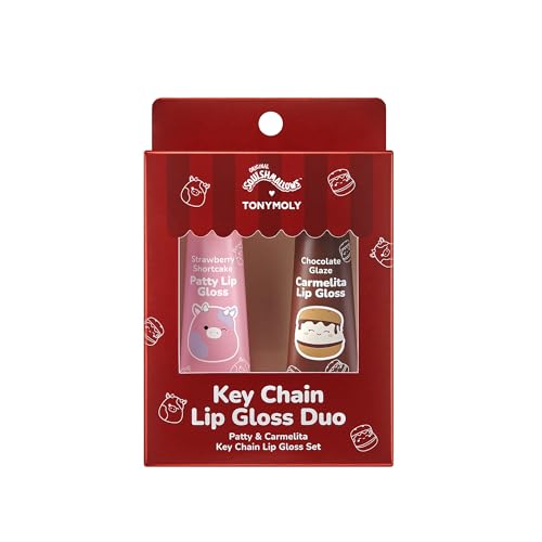 TONYMOLY x Squishmallows Lip Gloss Duo – 2pc Hydrating Keychain Set