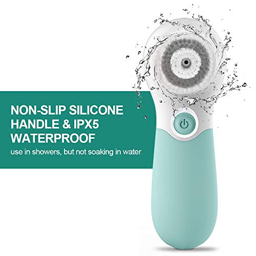 Electric Facial Cleansing Brush with 3 Heads & 2 Speeds