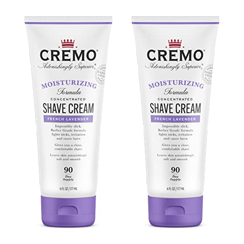 Cremo Barber Grade Cooling Shave Cream, Astonishingly Superior Ultra-Slick Shaving Cream Fights Nick & French Lavender Moisturizing Shave Cream, Astonishingly Superior Shaving Cream For Women