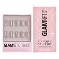 Glamnetic Press-On Nails & Adhesive Nail Tabs - Pure Intentions | Glossy, Iridescent Short Round Nails | 12 Sizes - 30 Nail Kit with Adhesive Tabs
