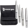 Professional Eyebrow Tweezer Set for Women & Men - 4 PC Kit