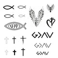 One Grace Christian Temporary Tattoos - God is Greater than Highs and Lows, Cross Tattoos, Ichthys