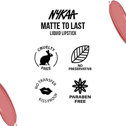 Nykaa Matte to Last Transfer Proof Liquid Lipstick 01 Bombae
