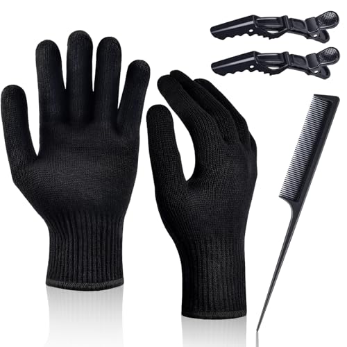 Heat Proof Hair Styling Gloves - 2Pc Set for Curling Iron & Wand