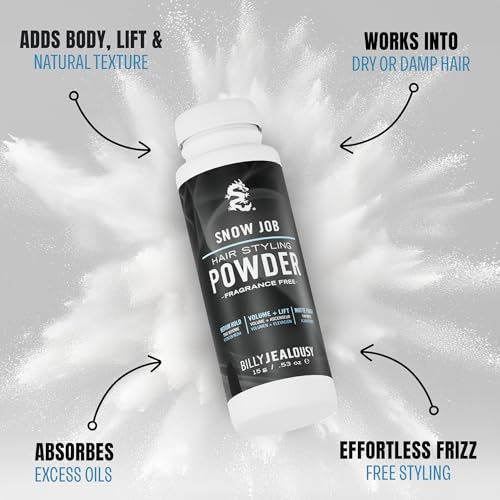 Billy Jealousy Snow Job Hair Styling Powder for Men - Volume & Texture